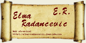 Elma Radančević vizit kartica